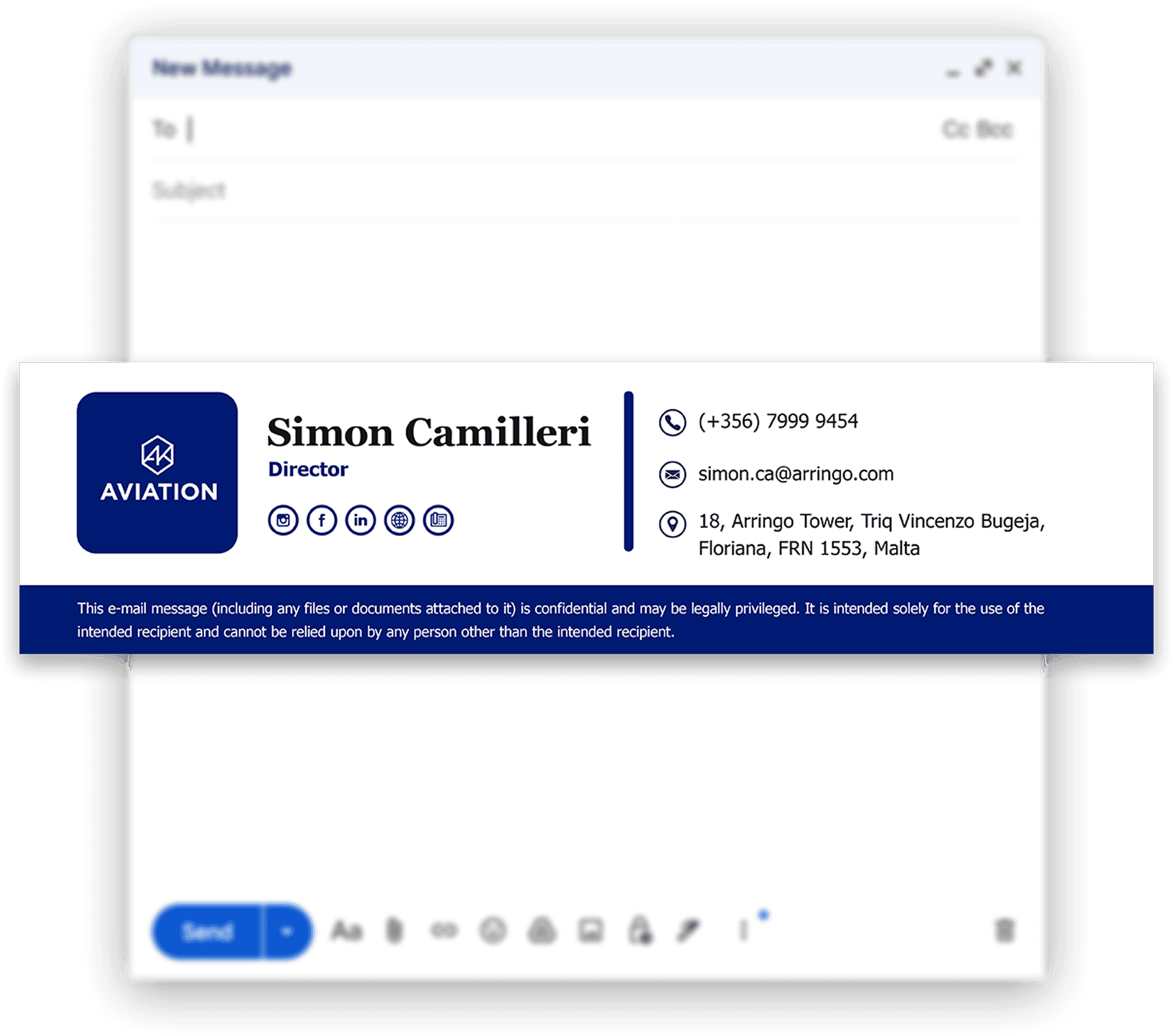 AK Aviation Email Signature Illustration