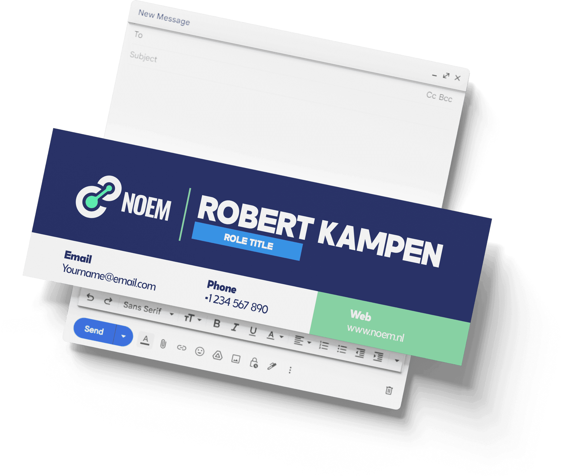 Noem Email Signature Illustration